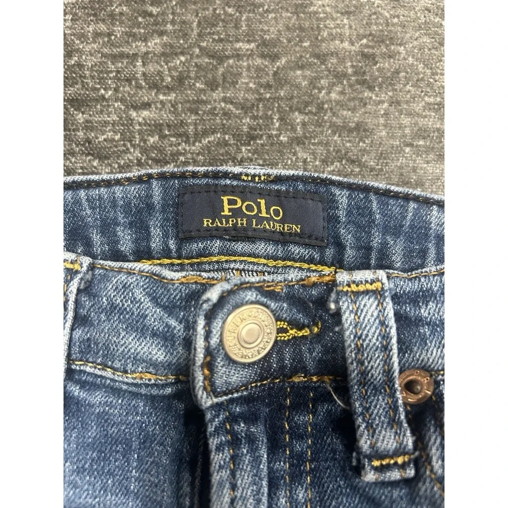 Polo Ralph Lauren 4T Sullivan Slim‎ Jeans Distressed Blue Stretch Denim